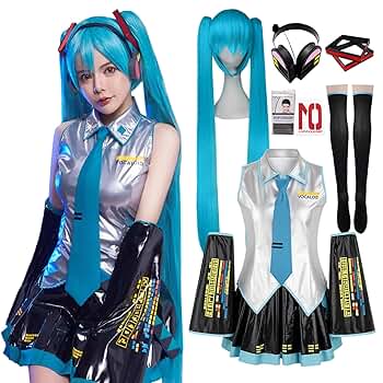Amazon.co.jp: [milky time] ウィッグ付き 初音ミク コスプレ